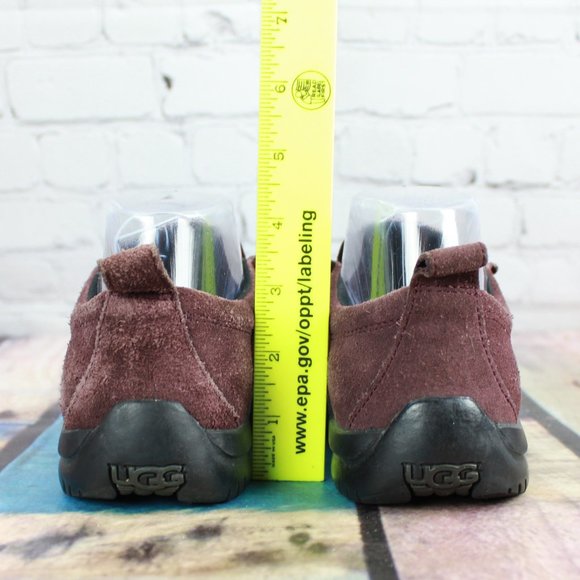UGG Australia Brown Suede Fleece Lined Casual Slip On Loafers Shoes US 7 - Picture 8 of 9